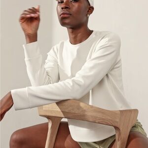 ATHLETA SEASOFT GREWNECK SWEATSHIRT ( s) ( BONE COLOR )